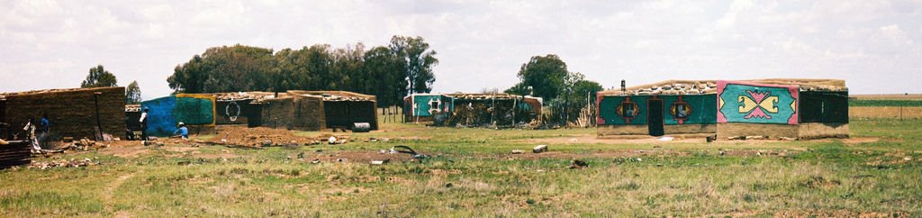 Goup of "Litema" painted houses 1971