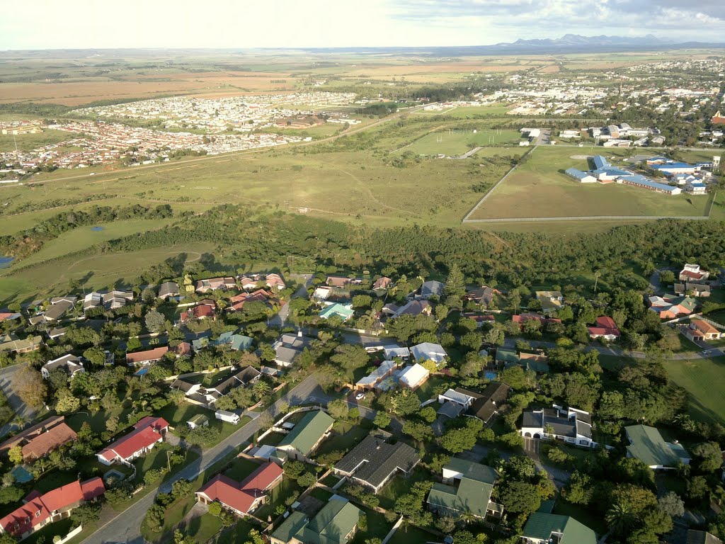 Looking to the West over the Boskloof Suburb, Humansdorp, South Africa