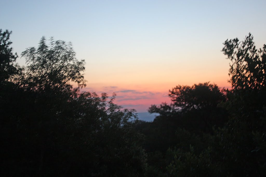 Sunset from Ntshondwe Camp Chalet